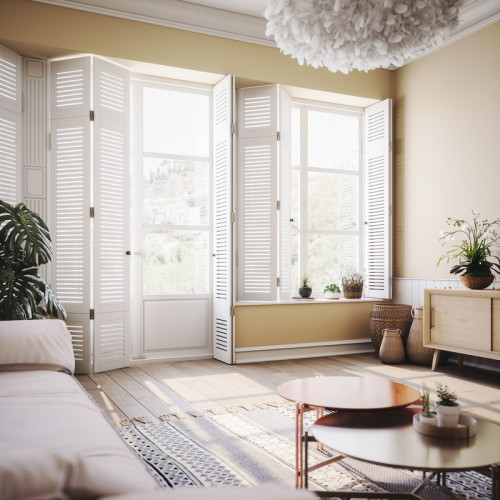 Panel ażurowy MDF lakierowany biały 242,2 x 59,4 cm KOLM