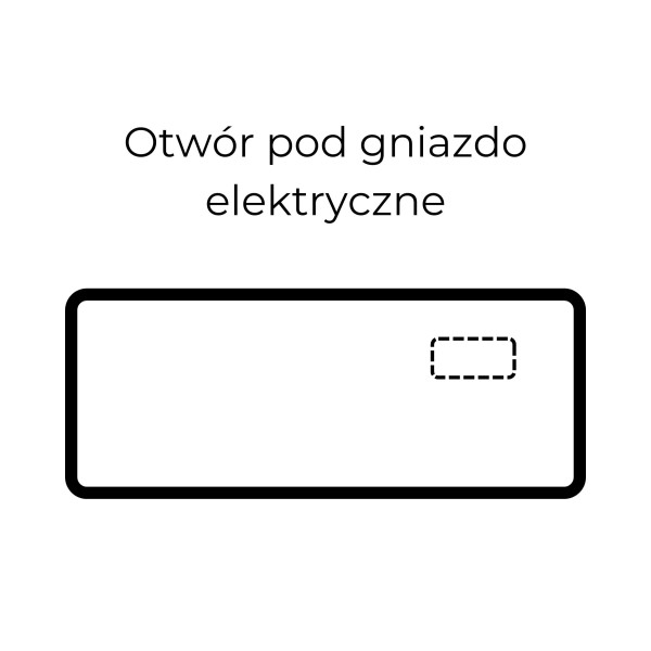 Otwór pod gniazdo elektryczne