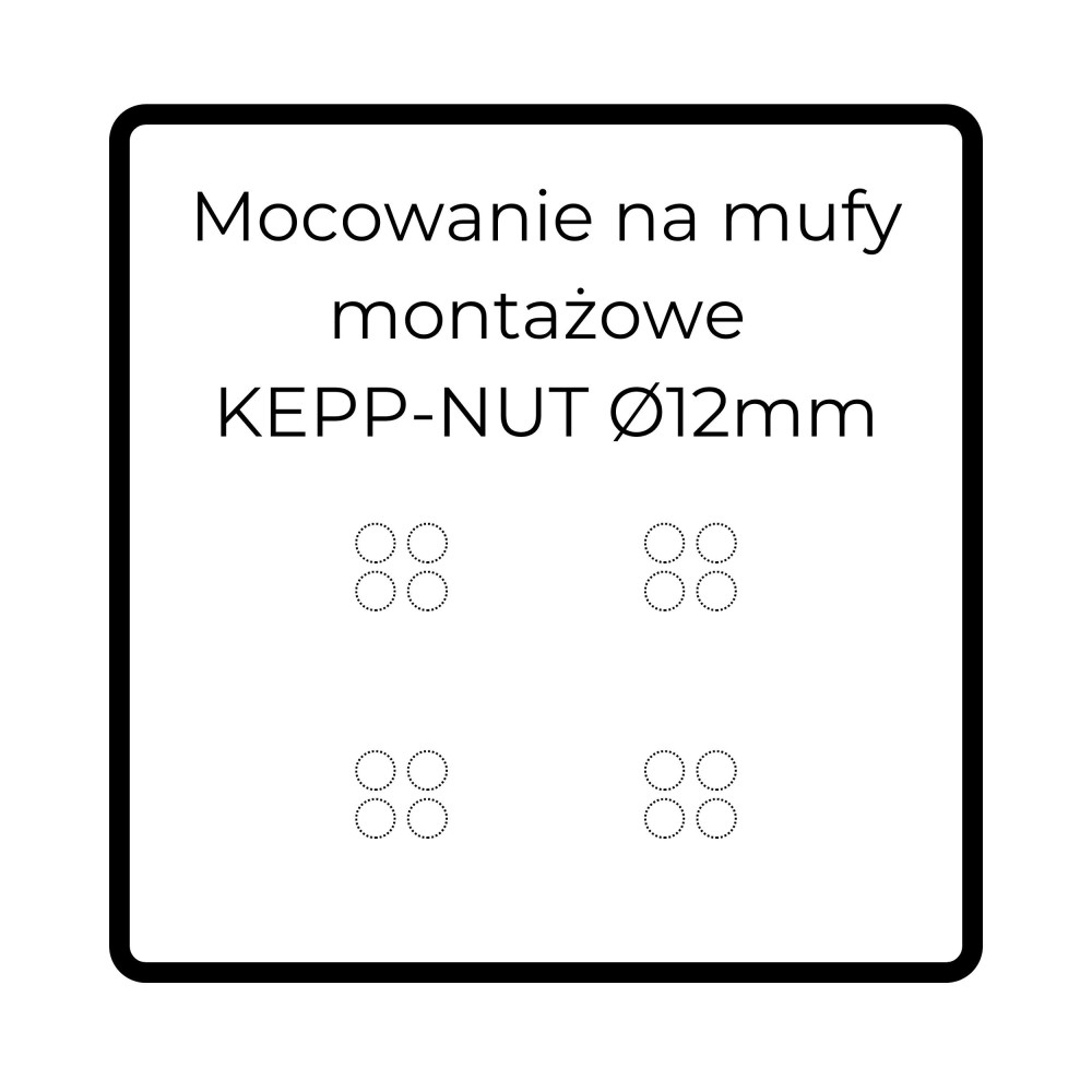 Mocowanie na mufy montażowe Kepp-Nut