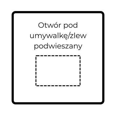 Otwór pod umywalkę/zlew podwieszany