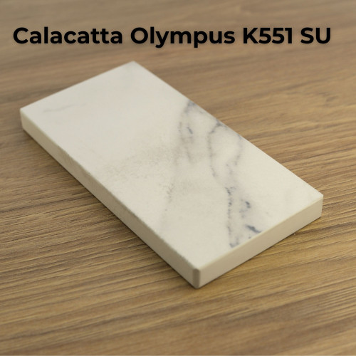Próbka Blatu Kompaktowego HPL Calacatta Olympus K551 SU 20x15 cm