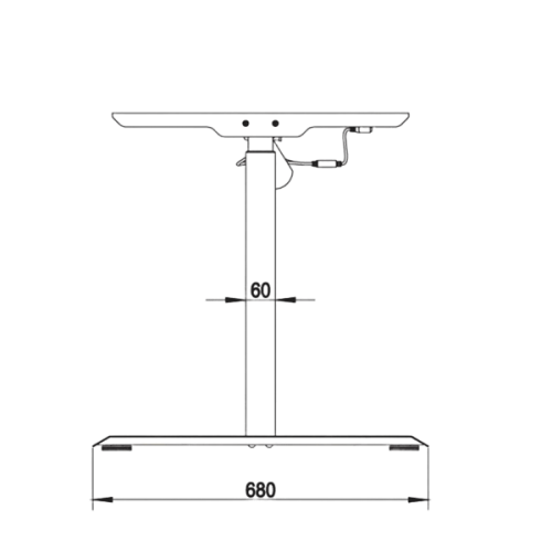 Biurko elektryczne KOLM, Czarne. Regulowane, ergonomiczne i trwałe.