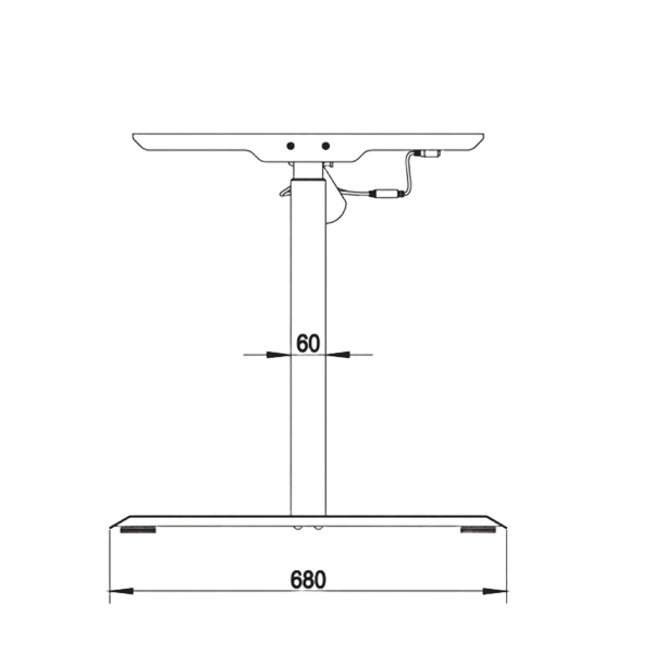 Biurko elektryczne KOLM, Dąb ciemny. Regulowane, ergonomiczne i trwałe