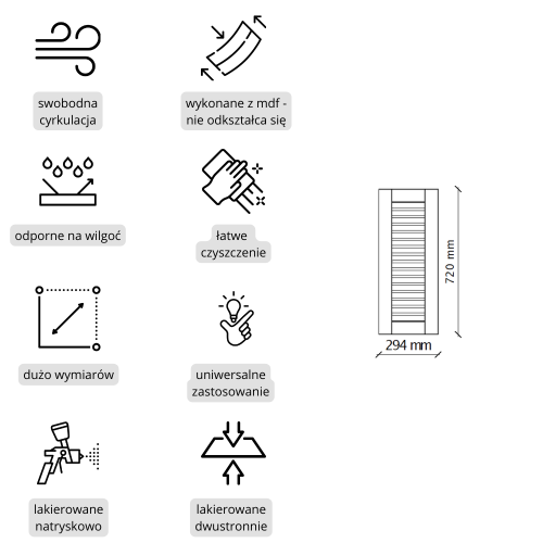 Biały panel ażurowy MDF frezowany i lakierowany | Kolm