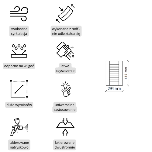 Biały panel ażurowy MDF frezowany i lakierowany | Kolm