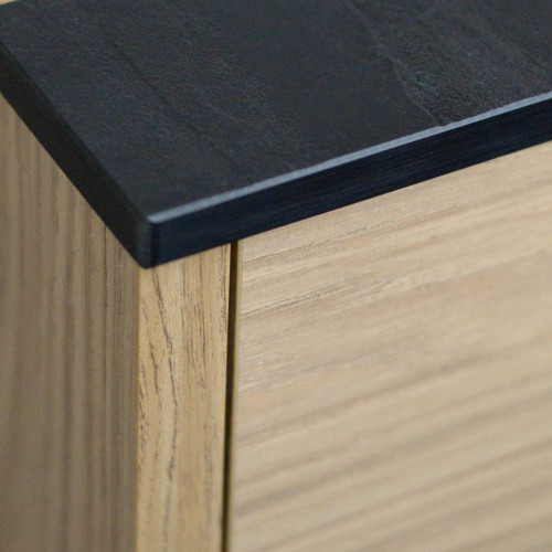 Blat łazienkowy HPL do szafki 140cm 141×45cm Black (0190SL)