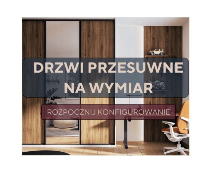 Drzwi przesuwne na wymiar do szafy, garderoby. Wysyłka max 10 dni!