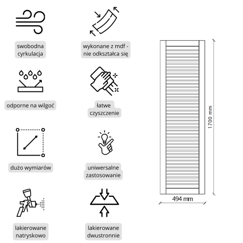 Biały panel ażurowy MDF frezowany i lakierowany | Kolm