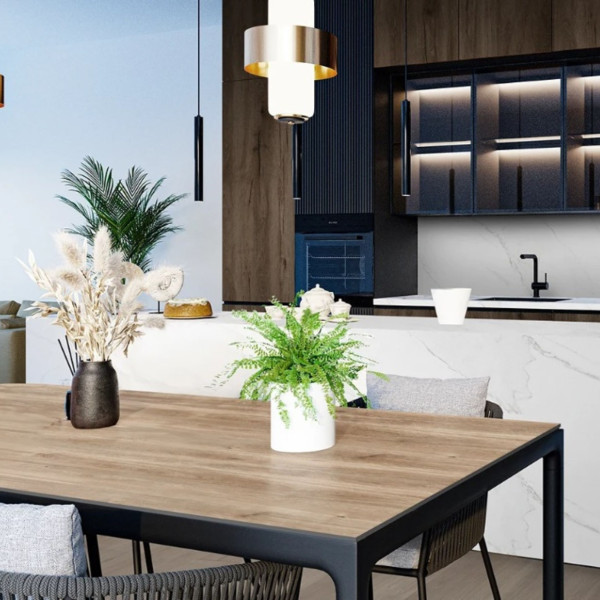 Blat kuchenny HPL 40×63,5 cm — Dąb Castello Miodowy (K358PW)