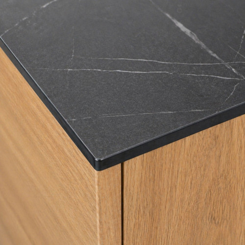 Blat łazienkowy HPL do szafki 100 cm 100,5×45 cm — Grigia Pietra (F206) STANDARD - otwory w komplecie