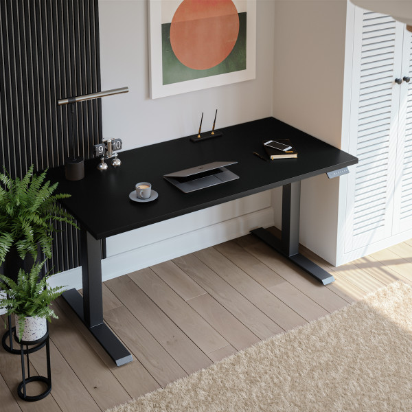 Biurko elektryczne KOLM, Dąb Craft. Regulowane, ergonomiczne i trwałe.