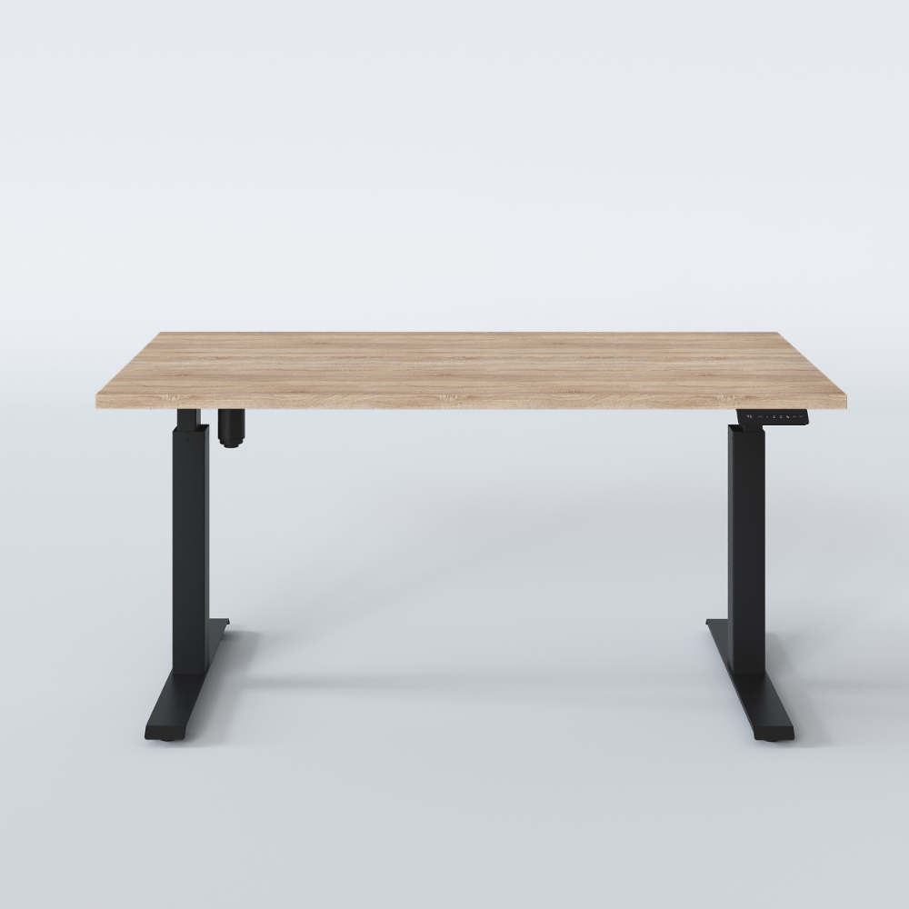 Biurko elektryczne KOLM, Dąb Craft. Regulowane, ergonomiczne i trwałe.