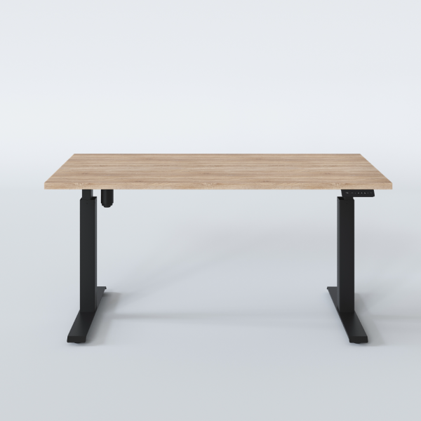 Biurko elektryczne KOLM, Dąb Craft. Regulowane, ergonomiczne i trwałe.