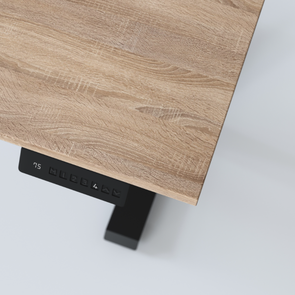 Biurko elektryczne KOLM, Dąb Craft. Regulowane, ergonomiczne i trwałe.