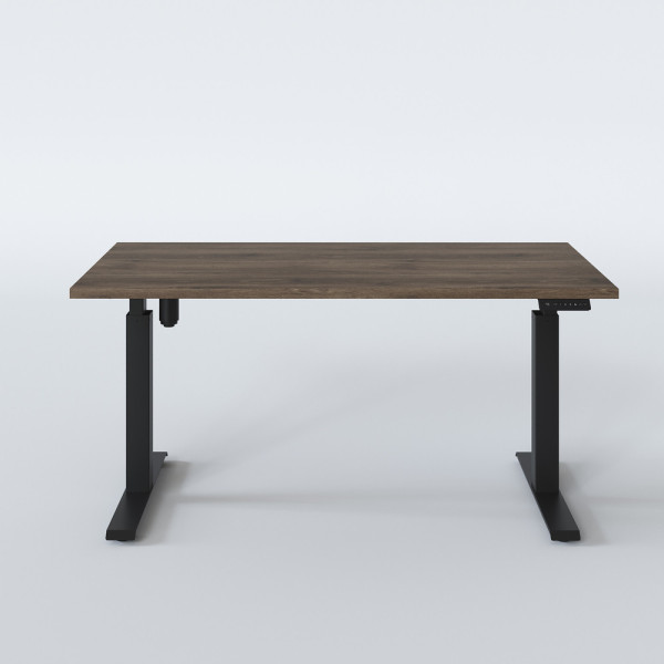 Biurko elektryczne KOLM, Dąb Craft. Regulowane, ergonomiczne i trwałe.