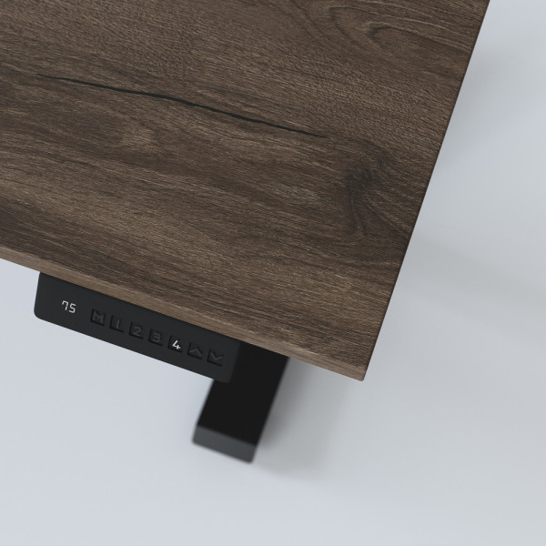 Biurko elektryczne KOLM, Dąb Craft. Regulowane, ergonomiczne i trwałe.