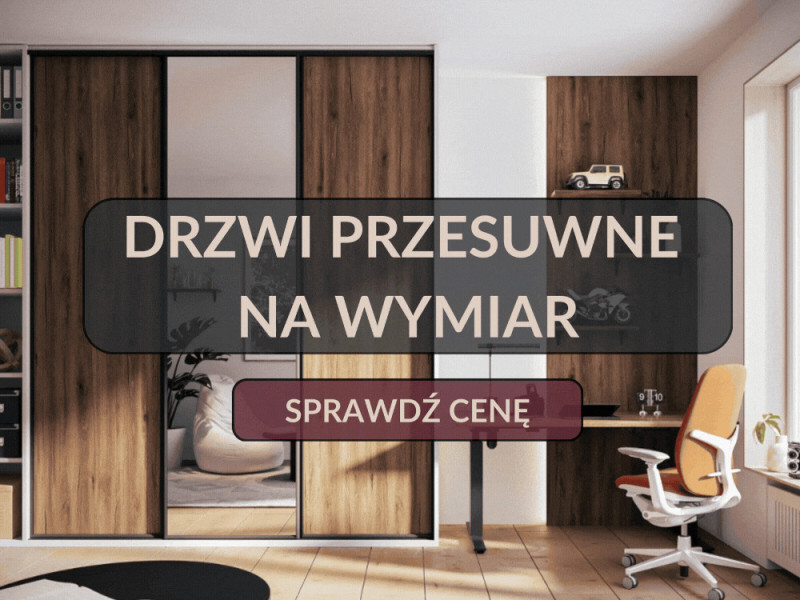 Drzwi przesuwne na wymiar do szafy, garderoby. Wysyłka max 10 dni!