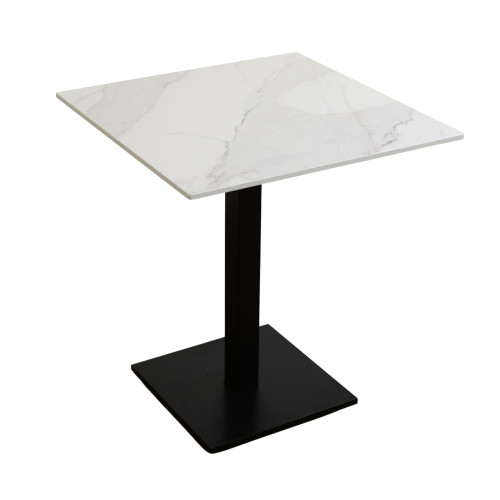 Stolik do kawiarni i restauracji wodoodporny HPL 12mm 70x70cm Calacatta Olympus