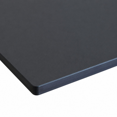 Stolik na balkon i ogród wodoodporny HPL 12mm 75x75cm Black Mat - noga okrągła