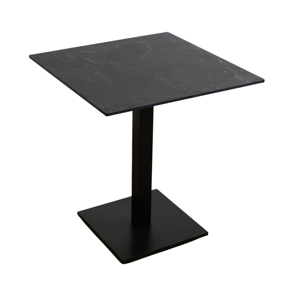 Stolik do kawiarni i restauracji wodoodporny HPL 12mm 75x75cm Black