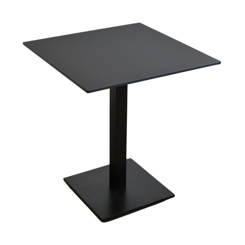 Stolik do kawiarni i restauracji wodoodporny HPL 12mm 75x75cm Black Mat