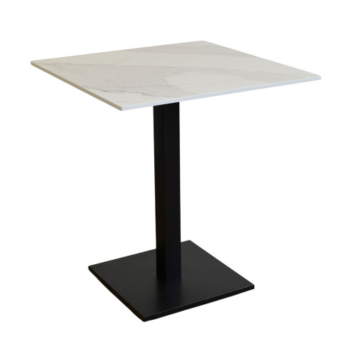 Stolik do kawiarni i restauracji wodoodporny HPL 12mm 65x65cm Calacatta Olympus
