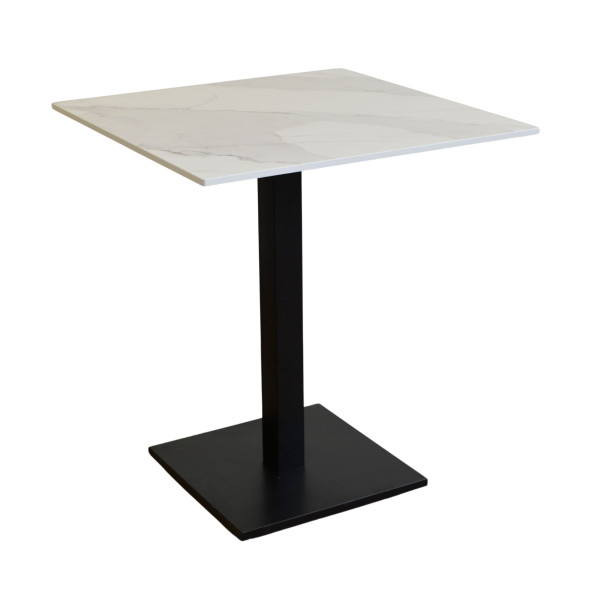 Stolik do kawiarni i restauracji wodoodporny HPL 12mm 65x65cm Calacatta Olympus