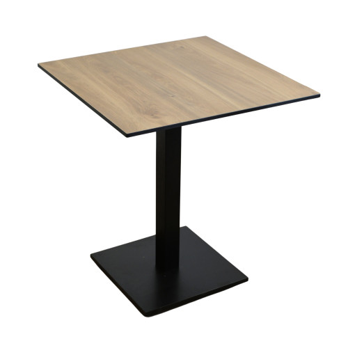 Stolik do kawiarni i restauracji wodoodporny HPL 12mm 75x75cm Dąb Castello Miodowy