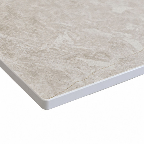 Stolik do kawiarni i restauracji wodoodporny HPL 12mm 75x75cm Cream Navona noga okrągła