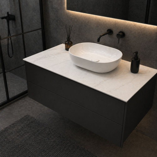 Blat łazienkowy HPL do szafki 70cm 70,5×46cm Calacatta (K551SU)