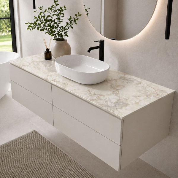 Blat łazienkowy HPL do szafki 70cm 71×46cm Breccia Vivaldo (K594SU)