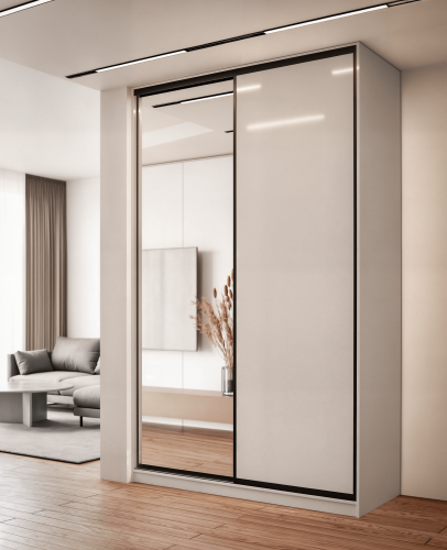 Szafa KOLM z bokiem Biała 90-160 cm