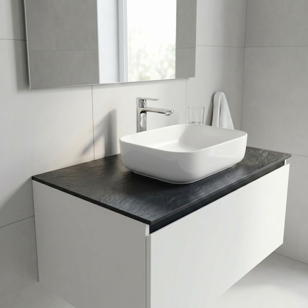 Blat łazienkowy HPL do szafki 160cm 160,5×40cm Black (0190SL)