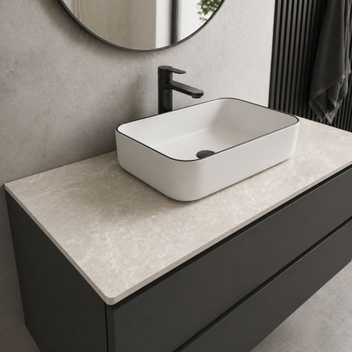 Blat łazienkowy HPL do szafki 45cm 45,5×46,5cm Cream Navona (K367PH)