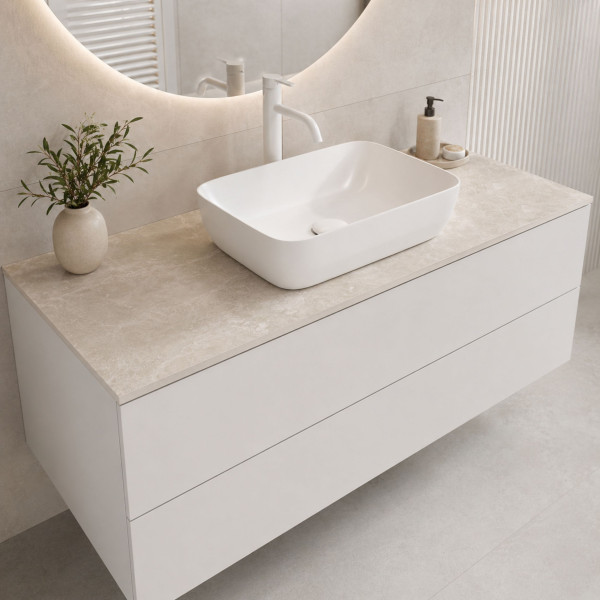 Blat łazienkowy HPL do szafki 50cm 50,5×49cm Cream Navona (K367PH)