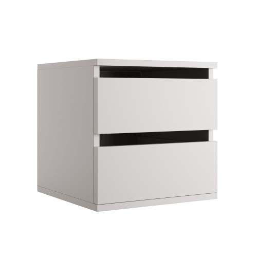 Szafka z szufladami biała 40x50x40 cm Kolm