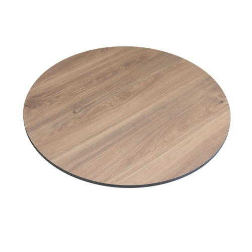 Blat ogrodowy outdoor HPL fi 90 cm Dąb Castello Miodowy (K358PW)