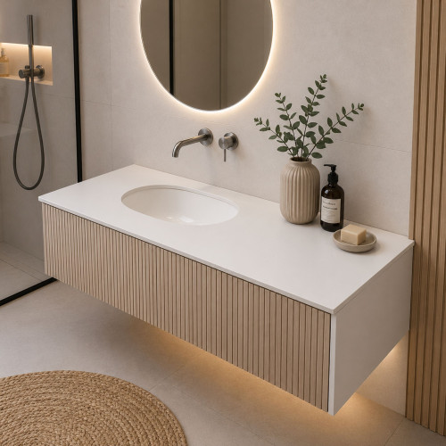 Blat łazienkowy HPL do szafki 180cm 181×40cm Snow White (8685SU)