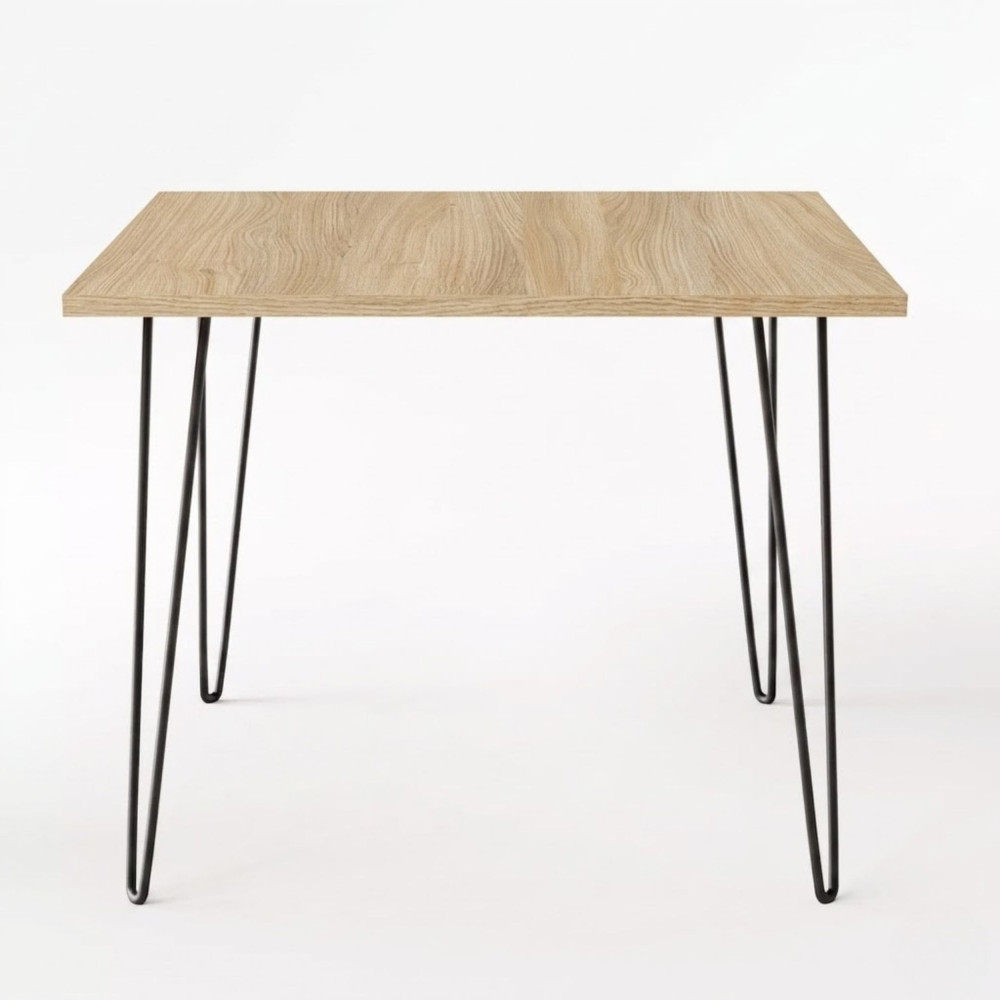 Stół HAIRPIN 90 x 90 cm do kuchni, salonu, jadalni Dąb Nagano