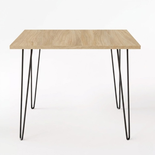 Stół HAIRPIN 90 x 90 cm do kuchni, salonu, jadalni Dąb Nagano