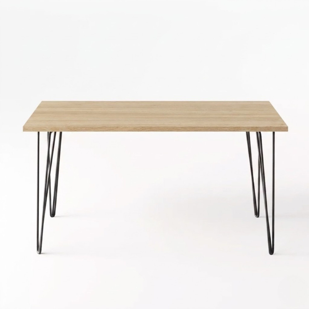 Biurko VOSS 138 x 68 cm do biura, gabinetu, pracowni Dąb Nagano
