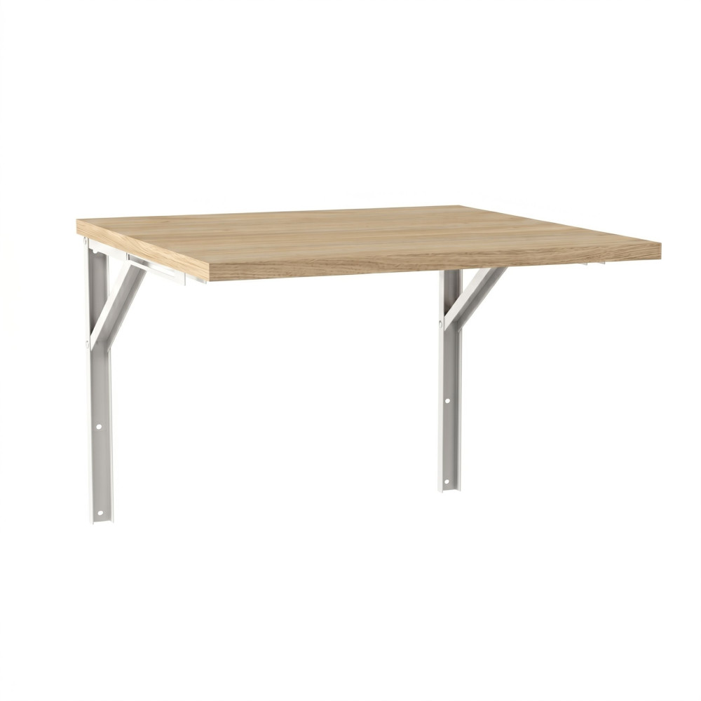 Stół rozkładany ścienny FLIP 68x68 cm Dąb Nagano