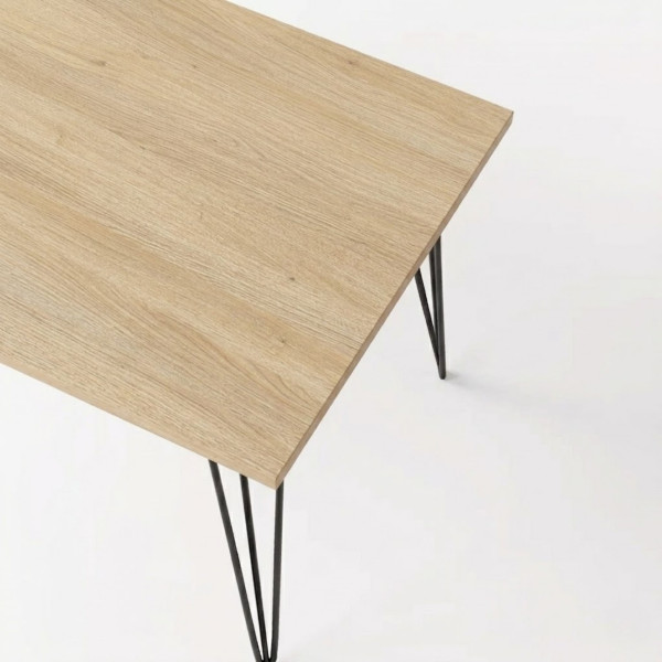 Biurko VOSS 138 x 68 cm do biura, gabinetu, pracowni Dąb Nagano