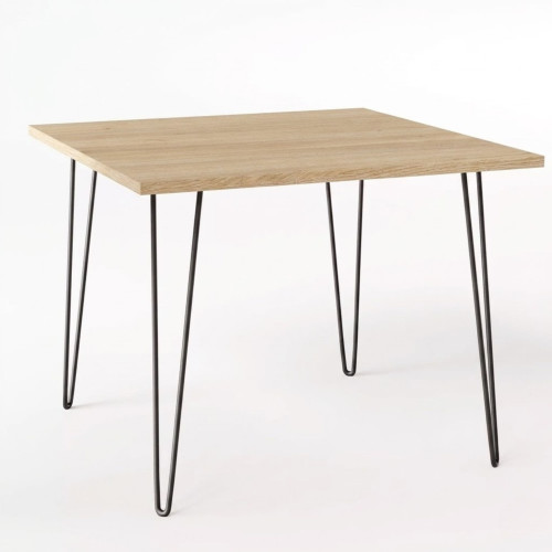 Stół HAIRPIN 90 x 90 cm do kuchni, salonu, jadalni Dąb Nagano