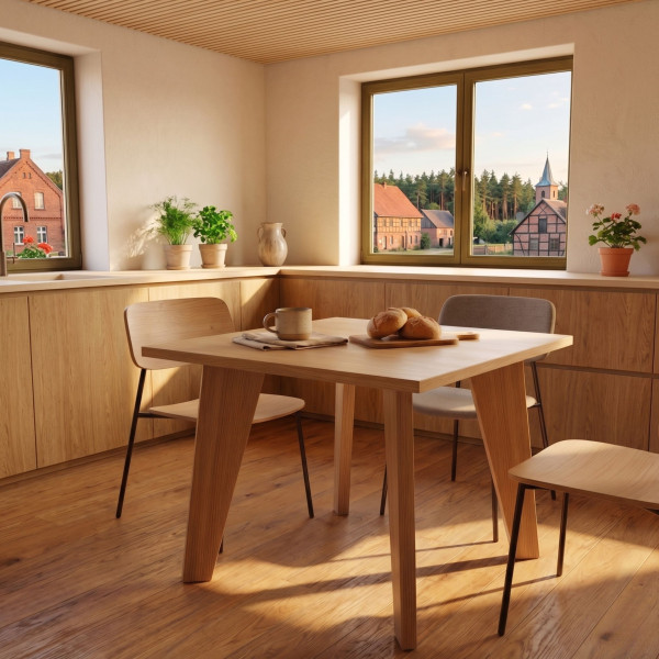 Stół OLEN 90 x 90 cm do kuchni, salonu, jadalni Dąb Nagano