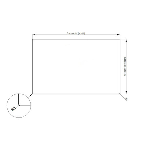 Blat kuchenny HPL 81x60cm Black Mat (0190AF) wodoodporny 12mm