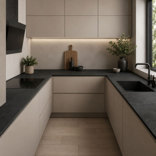Blat kuchenny HPL 260x60 cm Black (0190SL) wodoodporny 12mm