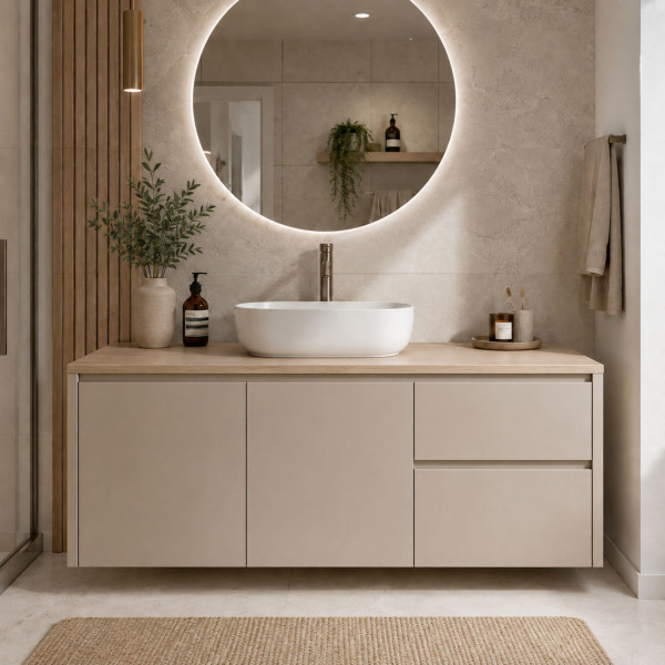 Blat łazienkowy laminowany do szafki 120cm 121×49cm Dąb Sonoma (3025PS)