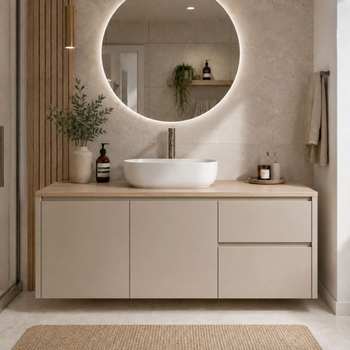 Blat łazienkowy laminowany do szafki 150cm 151×47cm Dąb Sonoma (3025PS)