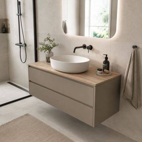 Blat łazienkowy laminowany do szafki 150cm 150,5×40cm Dąb Sonoma (3025PS)